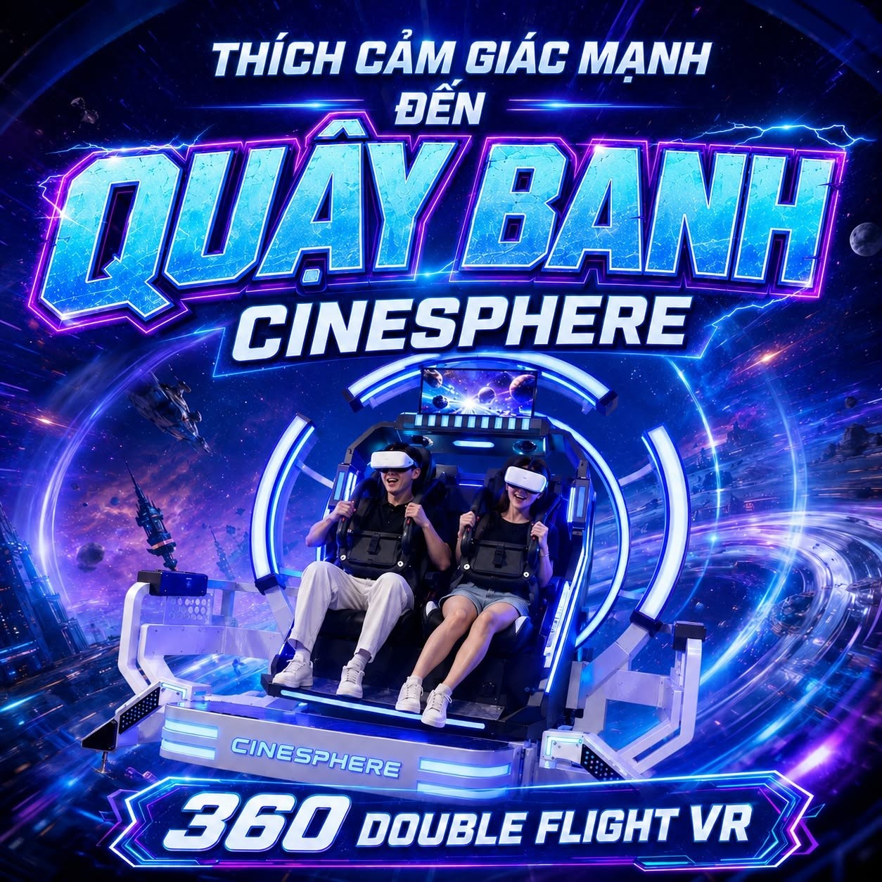 trải nghiệm VR Cinesphere Hà Nội.
